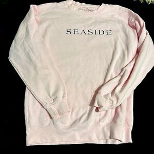 Comfy summer pink seaside sweatshirt